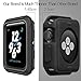 Mkeke Compatible with Apple Watch Case 42mm, Cover for iWatch Case 42mm Bumper Screen Protection Shock Absorption-Black