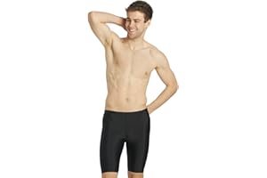 iSwim Essential Solid Jammer Swimsuit – Men's & Boy's Training Swim Shorts, Quick Dry, UPF 50+, Front Lined, Athletic Fit
