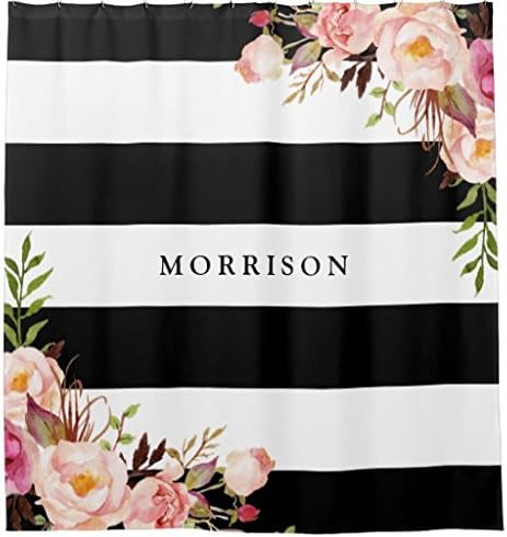 Amazon Com Newman Fanny Classy Black White Stripes Vintage Floral