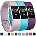 GEAK Bands for Fitbit Charge 2, Adjustable Classic Wristbands for Fitbit Charge 2, Small Lavender Teal Plum