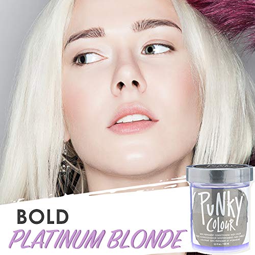 Punky Platinum Blonde Toner Semi Permanent Conditioning Hair Color, Non