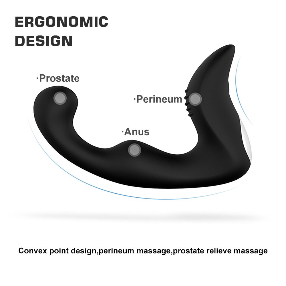APRIL 14TH Silicone Rechargeable Vibrating Butt Anal Plug Prostate Vibrator, Anal Sex Toys for men,women or couples. Black. 4.23 Ounce