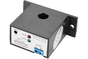 TERIZGER Current Sensing Switch,Self-Powered Normally Open Current Sensing Switch Adjustable Current Detection Protectio 0.2A -30A AC (SZC23-NO-AL-CH)