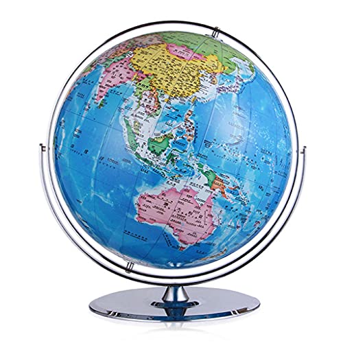 JDXQBLD World Globe 16.5 Inch Desktop World Globe 720° Rotation Educational Globes of The World with Stand and Non-Slip Base Earth Globe for Kids Globes Decor
