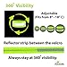 GBBO iRadiate Reflective Bands Reflector Running Gear - Adjustable Reflective Armband Arm Wrist Ankle Leg Band - Reflective Tape Strap for Clothing Biking and Safety Night Walking (Bands4 Green)