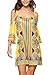 Anatoky Womens Cold Shoulder Spaghetti Strap Tribal Printed Summer Shift Dress,Pattern 7,Medium