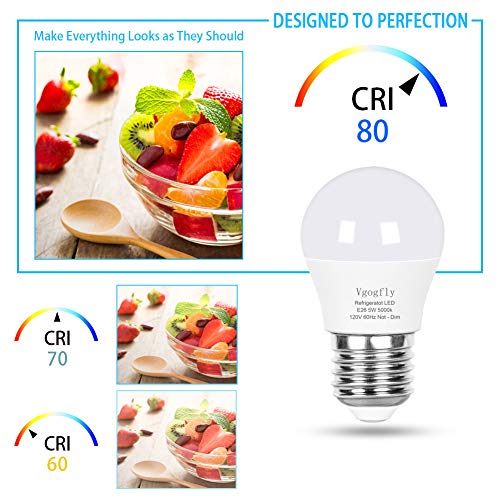 LED Refrigerator Light Bulb 40W Equivalent 120V A15 Fridge Waterproof