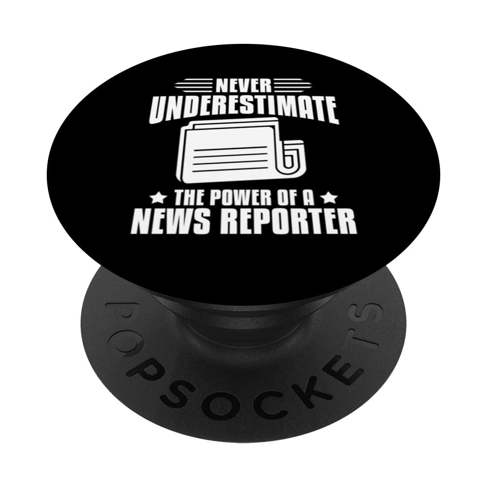 News Reporter Microphone Camera Funny Interviews PopSockets Swappable PopGrip