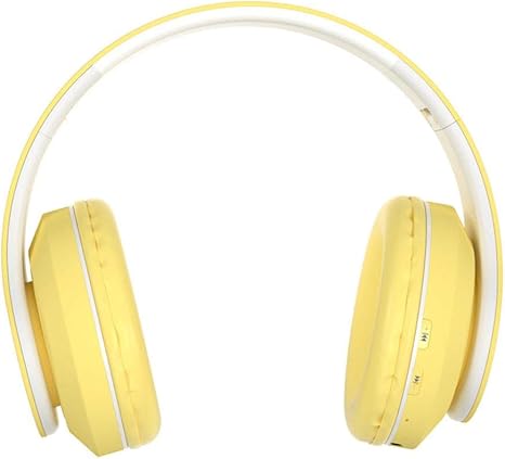 Amazon Co Jp ヘッドセット Sfbbbo ポータブルワイヤレスbluetooth 5 0ヘッドフォンかわいい女の子ヘッドフォンピンクhifiステレオ品質サポートtfイエロー ホーム キッチン