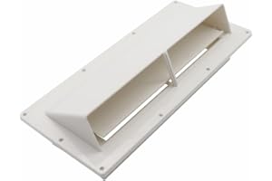 RV Range Hood Vent Cover with 10 Screws for Trailer Camper RV Stove Vent Cover for Motorhome Trailer (White)