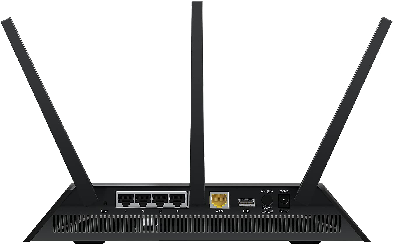 NETGEAR Nighthawk Smart Wi-Fi Router (R7000) - AC1900 Wireless Speed (Up to 1900 Mbps) | Up to 1800 Sq Ft Coverage & 30 Devices | 4 x 1G Ethernet and 2 USB Ports | Armor Security