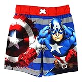 Captain America Boys Swim Trunks Swimwear