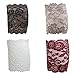 FAYBOX Women Lace Floral Boot Cuffs Leg Warmer Socks Pack of 4 CRI