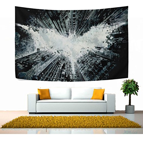 Mabel D. Silva Bat Tapestry wall Hanging Wall Tapestry Black and White Tapestry Clean Hippie Tapestry Beach Tapestry Wall Tapestry for Bedroom (60x40)