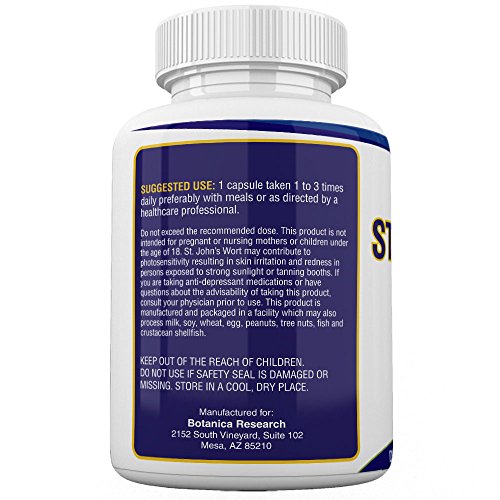 St John's Wort Extract Supplement 500mg Vitamin Herb for Mood