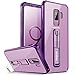 Galaxy S9 Plus Case Clear, Transparent S9+ Back Cover Purple Edges with Kickstand Ring Stand Holder Full Body Shockproof Protective Phone Case for Samsung Galaxy S9 Plus - Lilac Purple