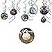Star Wars Classic Mega Deluxe Birthday Party Supply Pack for 16 with Plates, Napkins,Cups, Tablecover, Hanging Swirl Decorations, Star Wars Themed Masks, and a Porg Inspired Pin
