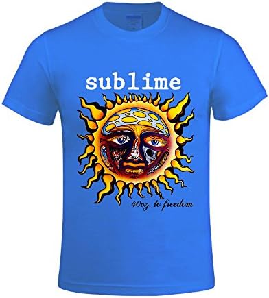 Firebo 40 Oz To Freedom Sublime Cotton Crew Neck T-Shirt For Men Blue
