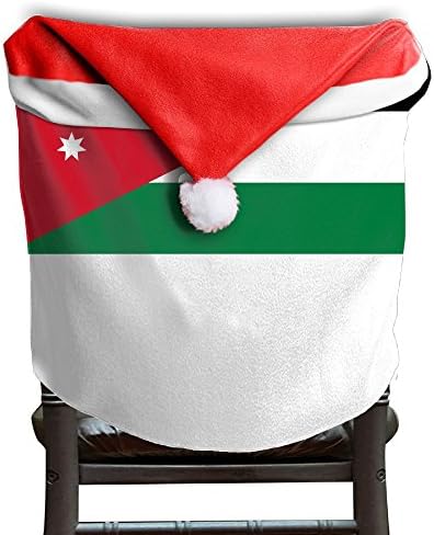 Flag Of Jordan Christmas Chair Back Cover Dining Chair Slipcovers Party Decor For Xmas Decorations