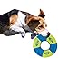 Nerf Dog Trackshot Toss and Tug Ring Dog Toy, Lightweight, Durable and Water Resistant, 9 Inches, For Medium/Large Breeds, Single Unit, Blue/Green