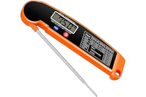 Fast-Reading Digital Meat Thermometer with Hold Function, ABS Food Temperature Gauge for Grilling BBQ & Kitchen Cooking, AAA 