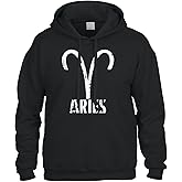 Cybertela Distressed Aries Zodiac Sign Horoscope Sweatshirt Hoodie Hoody
