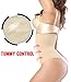 SEXYWG Women High-Waist Thong Shapewear Body Tummy Control Cincher Boyshorts,Beige,Medium/Large