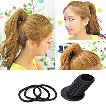 Miracle Black Coffee Ponytail Holder Hair Bump Insert 3 Thick