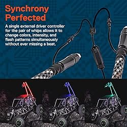 True MODS 2pc 6ft Spiral LED Whip Lights for UTV