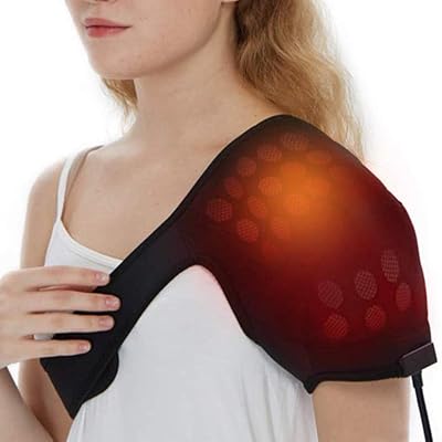UTK Jade Infrared Shoulder Heating Pad for Pain Relief, Heated Shoulder Brace for Frozen Muscles - Far Infrared Therapy Heating Wrap for Relief, EMF Free, Auto Shut Off and Smart Cord