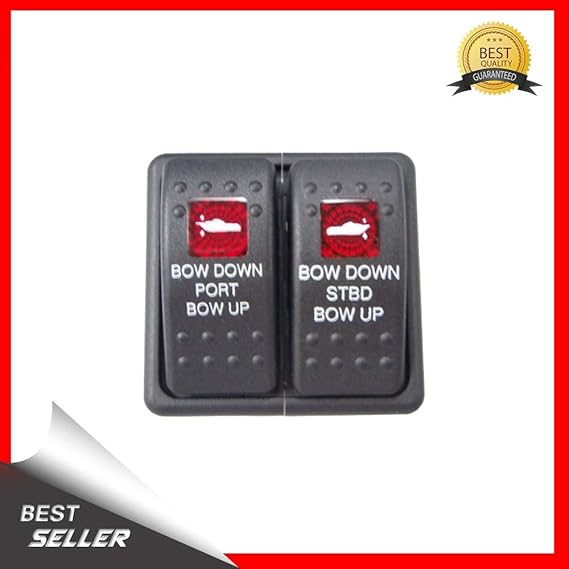 LIGHTED TRIM TAB ROCKER SWITCH (ON) OFF(ON) ENGINE OR TRIMTABS VME