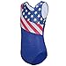 Gymnastics Leotards for Toddler Girls Patriotic Sparkle Red Blue Athletic Dancewear B149_US_10A