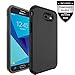 Galaxy J3 Prime Case,Galaxy J3 Eclipse / J3 Mission / J3 Emerge/Amp Prime 2 / Express Prime 2 / Sol 2 / J3 Luna Pro / J3 2017 Case,IDEA LINE(TM) Hybrid Hard Slim Fit Cover + Tempered Glass - Black