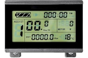 Electric Bicycle LCD Display Screen for -LCD3 with 5 Pin SM Connector Compatible with Controller Displaying Speed Mileage