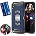 So Slick Accessories iPhone XR Case with Card Holder and Magnetic car Back Full Body Armor Apple iPhone 6.1 Inches Wallet case (iPhone XR Blue)