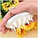 HityTech Pet Massage Bathbrush - Dog Soft Silicone Bristles/Comb - Pet Fur Hair Remover - Pet Grooming Tool, White