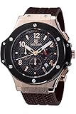 Megir Men's Silicone Luminous Chronograph Military Quartz Watches