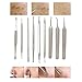 Blackhead Remover tool, Aooeou Professional Stainless Steel Curved Pimple Tweezers Comedone Extractor Instrument Tool Set for Pimples, Blackheads, Blemish