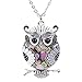 Marte&Joven Owl Necklaces & Pendants for Women Unique Jewelry can use as Keychain with Gift Box Package