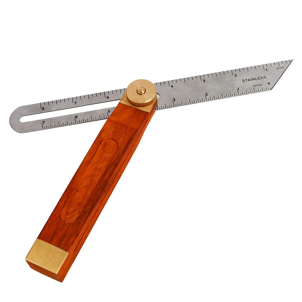 Adjustable T-Bevel Carpentry Square 300mm - Sliding Ruler Tool for Craftsman, Carpenter, Architect, Engineer and Woodworking