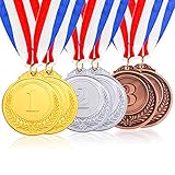 Caydo 6 Pieces 2 inch Medals for Awards Metal