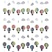 Hot Air Balloon Pastel 3D Paper Garland - Baby Room Nursery, Birthday & Baby Shower Decor (5 Strands, 5 Ft Per Strand)