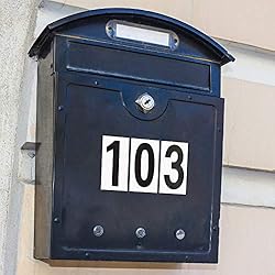 Outus 240 Pieces 10 Sheets Numbers Stickers Mailbox