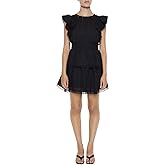 Forever 21 Womens Clip Dot Lace Ruffled Mini Dress
