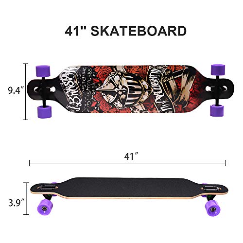 ChromeWheels 41 inch Longboard Drop Through Deck Skateboard Complete Cruiser - Image 7