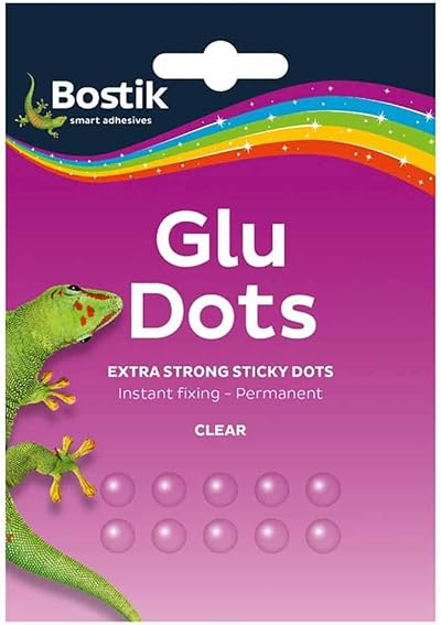 Bostik Extra Strong Glu Dots - Double-Sided Glue Dots x64 Clear