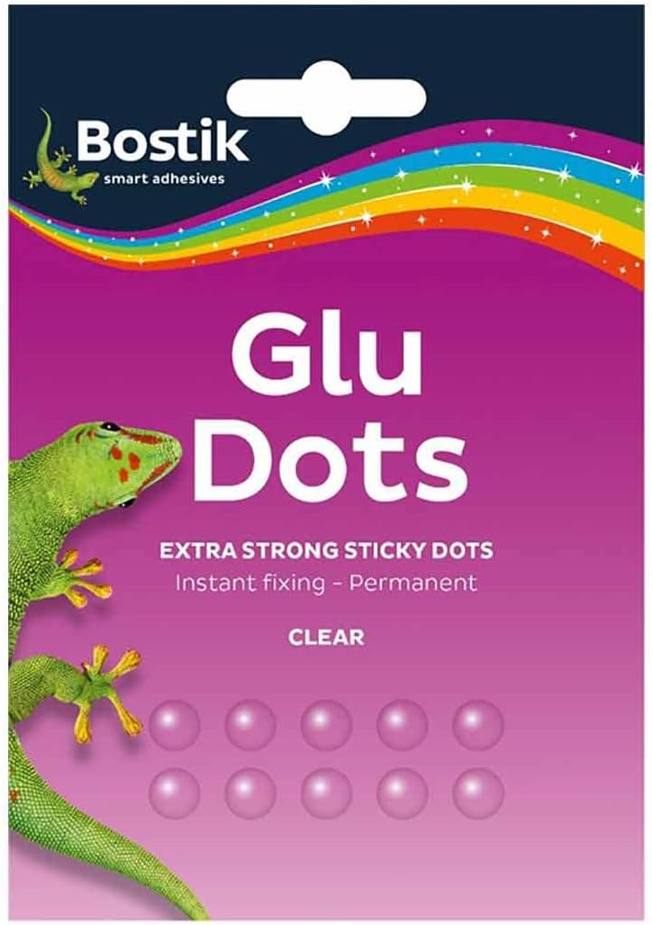 Bostik Extra Strong Glu Dots - Double-Sided Glue Dots x64 Clear