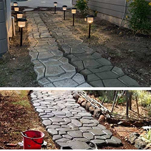 FOCCTS Walk Maker, 13 x 13 inch DIY Path Mold Maker Concrete Stepping Stone Mold Paving Stone Mold for Walkways, Gardens, Backyard, Patio, Lawn