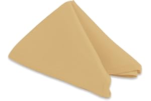 SPARKLES MAKE IT SPECIAL Leading Linens 10 pcs 17"x17" inch Polyester Cloth Napkin - Gold - Wedding Linen Restaurant Dinner Wedding Banquet Party - 19 Colors Available