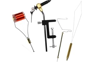 4 Pieces Portable Fly Tying Tools Kit,Rotary Finisher, Making Threader Bobbin Thread Holder,Outdoor Fishing Tool